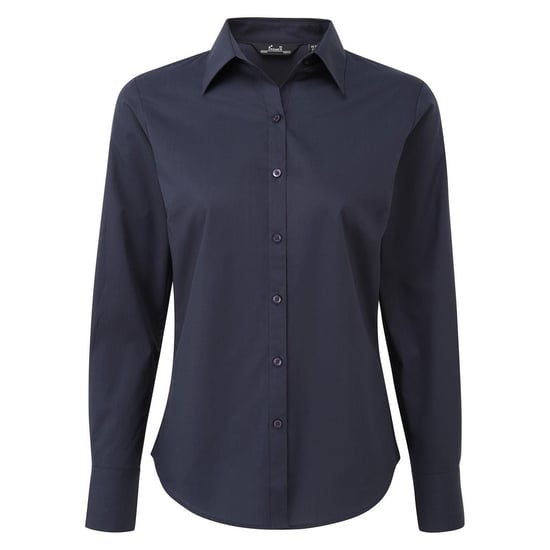 Premier Dames/Dames Shirt Met Lange Mouwen (Marine) - Image 1