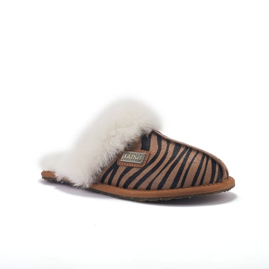 Closed Mule Zebra Slipper