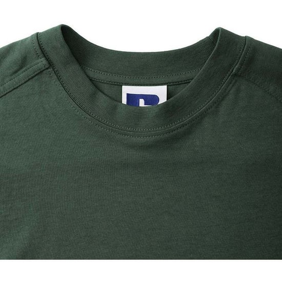 Russell Europa Heren Werkkleding Korte Mouwen Katoenen T-Shirt (Fles groen) - Image 6