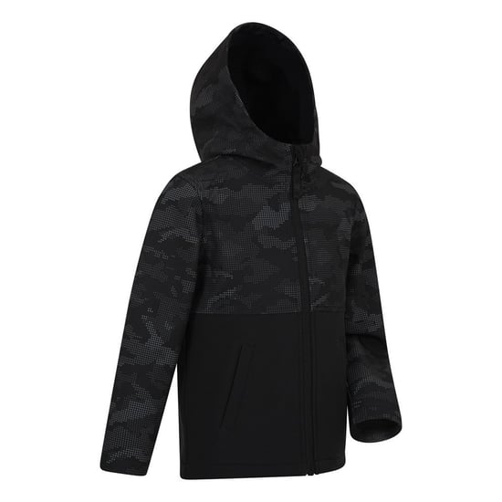 Mountain Warehouse Kinder/Kids Exodus Camo Soft Shell Jas (Zwart) - Image 4
