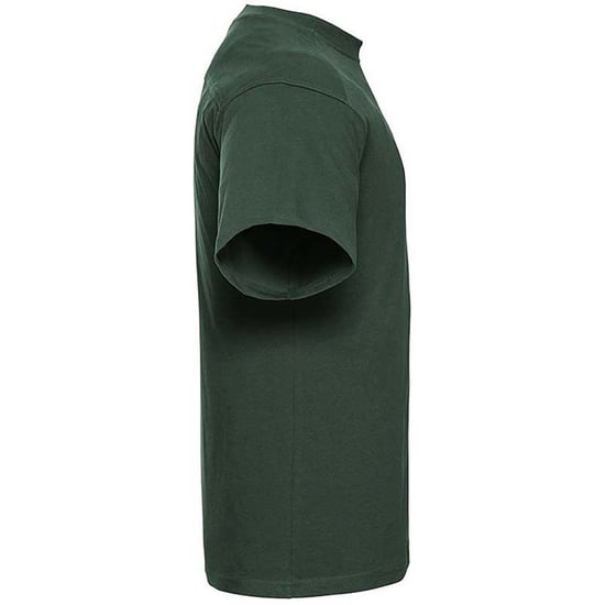 Russell Europa Heren Werkkleding Korte Mouwen Katoenen T-Shirt (Fles groen) - Image 4