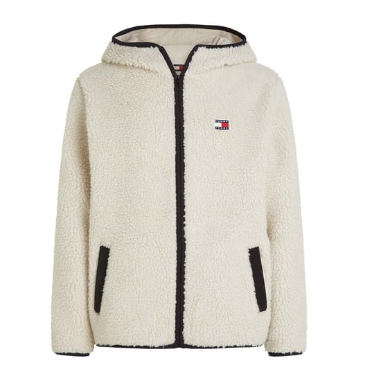 Men's Tommy Hilfiger Regular Badge Teddy Cardigan in Cream