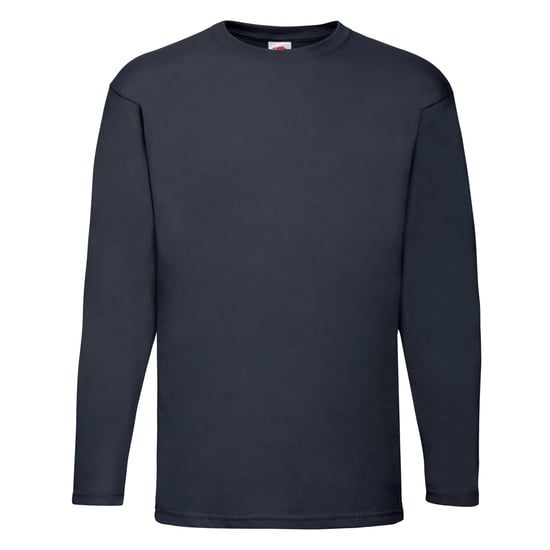 Fruit of the Loom Unisex Adult Valueweight T-shirt met lange mouwen (Deep Navy) - Image 1