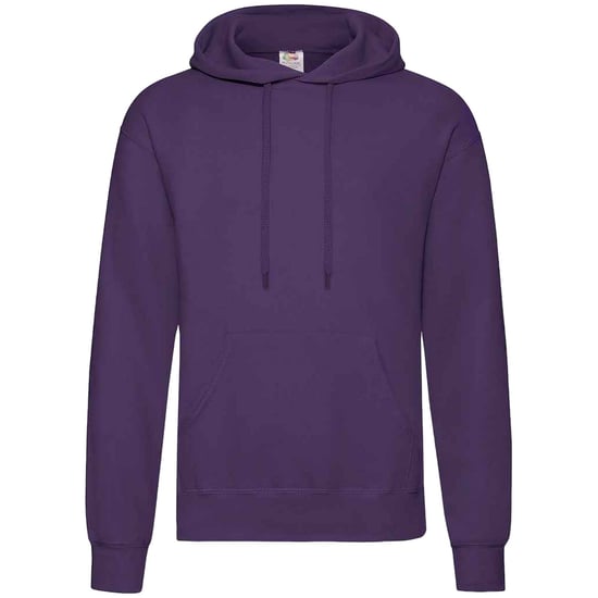 Fruit Of The Loom Unisex Volwassenen Klassiek Sweatshirt met capuchon (Paars) - Image 1