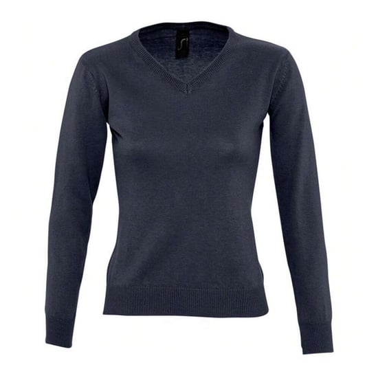 SOLS Dames/Dames Galaxy V Hals Sweatshirt (Marine) - Image 1