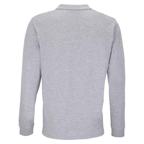 SOLS Unisex Adult Planet Poloshirt met lange mouwen (Grijze Melange) - Image 2