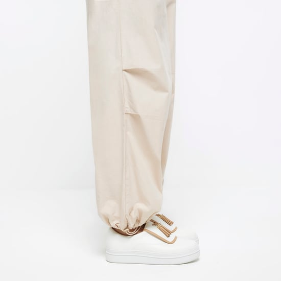River Island Womens Trainers White Tassel Faux Leather Plimsols