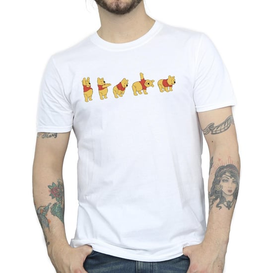 Disney Mens Winnie The Pooh Stretching T-Shirt (White)
