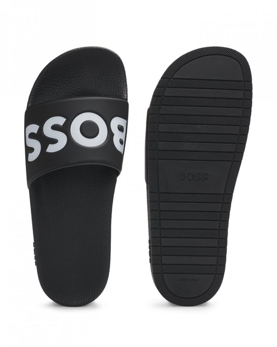 BOSS Orange Aryeh Heren Italiaanse Slippers Met Groot Logo Detail - Image 4