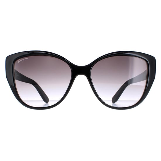 Salvatore Ferragamo SF912S 001 zwart met bloemenprint grijs verloop zonnebril - Image 1