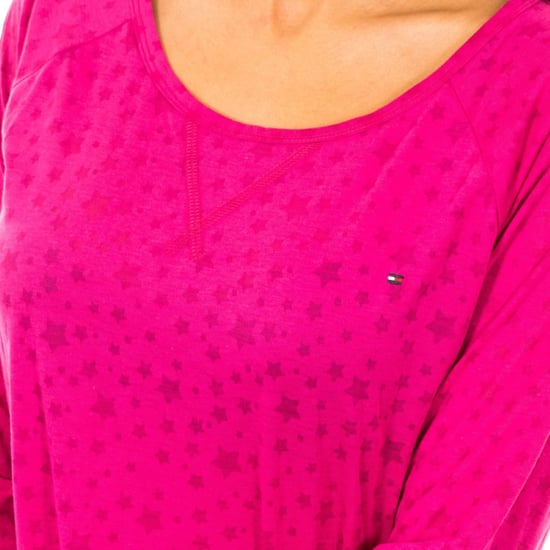Long-sleeved nightgown with boat neck 1487903526 woman