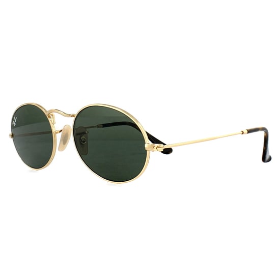 Ray-Ban Oval Unisex Gold Green G-15 Sunglasses