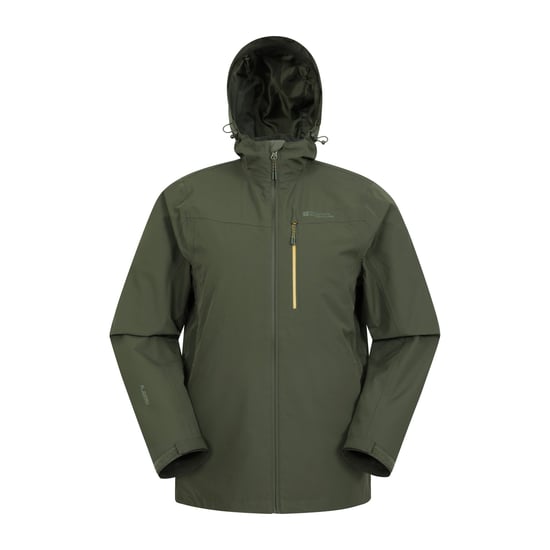 Mountain Warehouse Heren Brisk Extreme Colour Block Waterdichte Jas (Groen) - Image 1