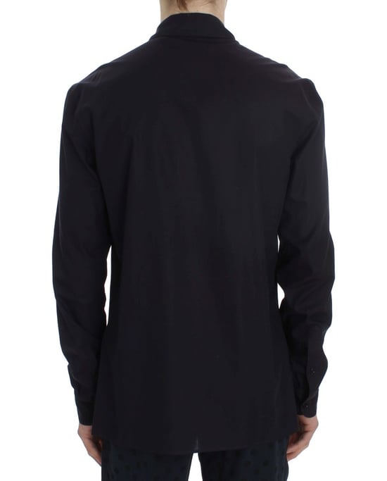 Dolce & Gabbana Men's Purple Striped Cotton Pajama Lounge Shirt