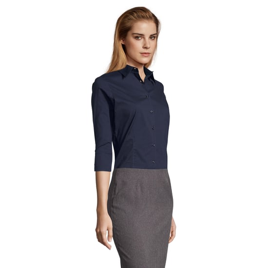SOLS Dames/Dames Stretch 3/4 Mouwen Blouse (Donkerblauw) - Image 3
