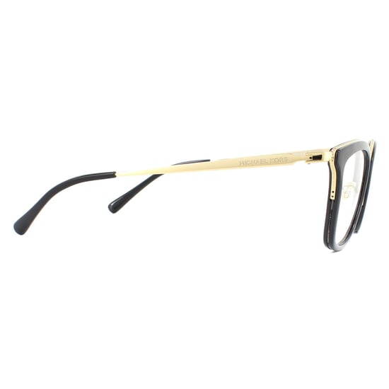 Michael Kors Square Womens Light Gold Black Glasses