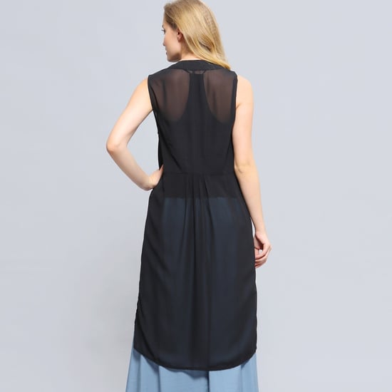 Lange bi-materiële vest - Image 3