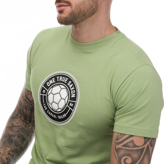 Heren-T-shirt One True Saxon Baller in Groen - Image 3