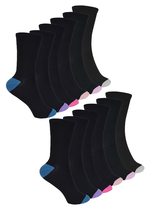 12 paar laag uitgesneden bamboesokken voor dames - Pack 1 - Image 1