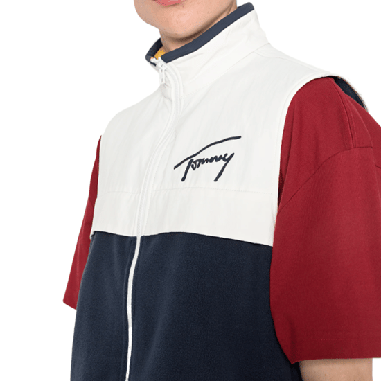 Tommy Hilfiger Mix Media Retro Vest voor heren in marineblauw - Image 2