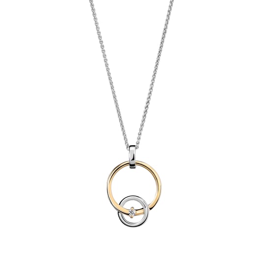Orphelia 'Antoine' Dames 925 Sterling Zilveren Set: Ketting + Oorbellen + Ring - Zilver/Geelgoud SET-7503/1 - Image 2