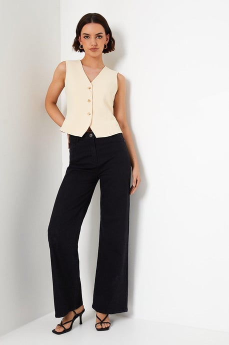 Button Front Relaxed Waistcoat