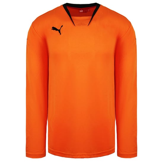 Puma V-Kon Long Sleeve Orange Black Mens Football Shirt 700386 08
