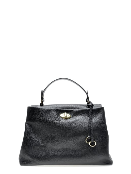 Luisa Vannini SS22 LV 1782T Zwart Rundleer Tas - Image 1