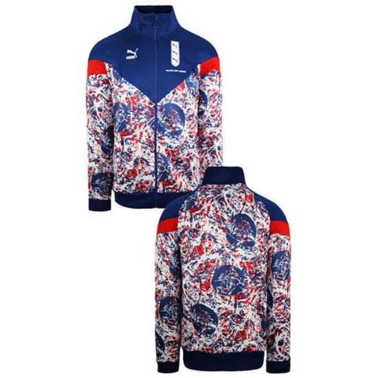 Puma England 3 Lions Sleeve Zip Up Blue Red Men Football Track Jacket 656883 01