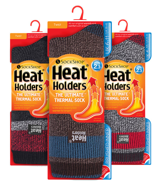 Heat Holders3 paar thermo herensokken voor de winter - Zwart Grijs - Image 2