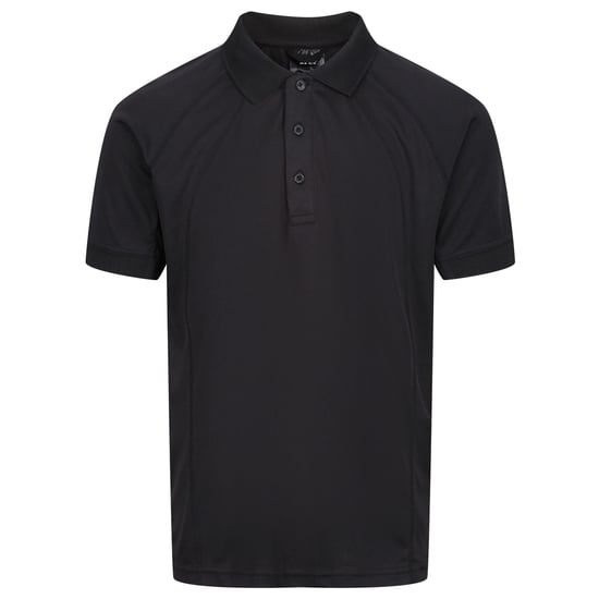 Regatta Professional Mens Coolweave Short Sleeve Polo Shirt (Black)