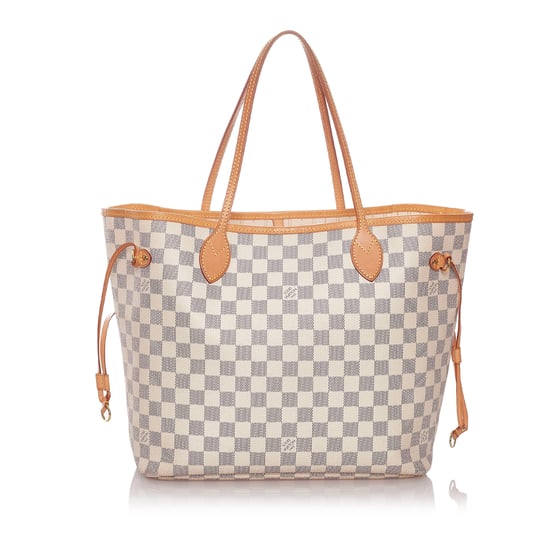 Vintage Louis Vuitton Damier Azur Neverfull MM White