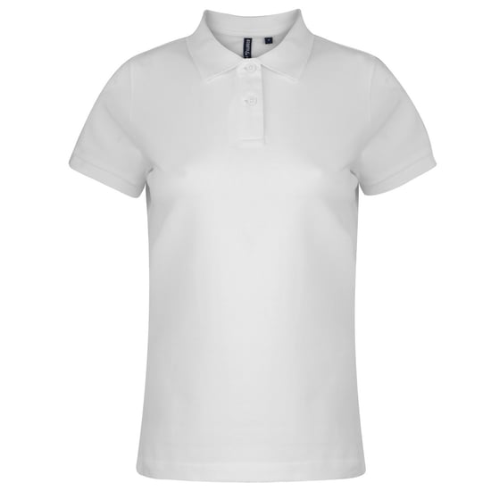 Asquith & Fox Womens/Ladies Plain Short Sleeve Polo Shirt (White)