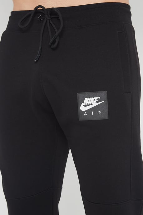 Nike Air heren fleece joggingbroek in zwart - Image 3