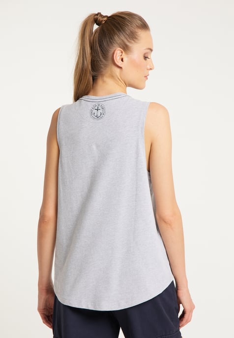 Dreimaster Top Dames licht grijs melange - Image 4
