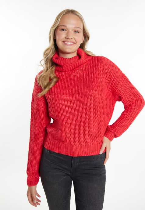 Mymo Gebreide trui Dames rood - Image 3