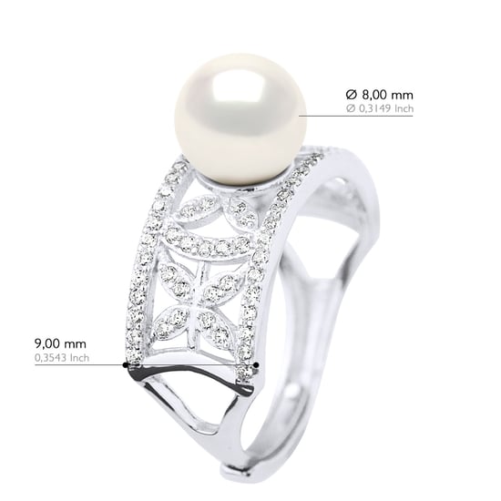 Ring Sieraden - Echte Cultiveerde Zoetwaterparel Rond 8-9 mm - Image 2