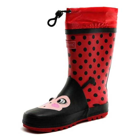 Dare 2B Childrens/Kids Mudplay Dinosaur Wellingtons (Red/Black Solid)