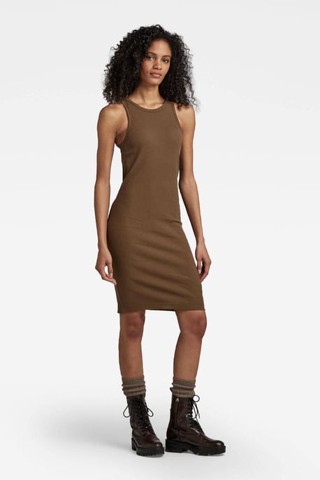 G-Star RAW jurk van biologisch katoen groen - Image 5