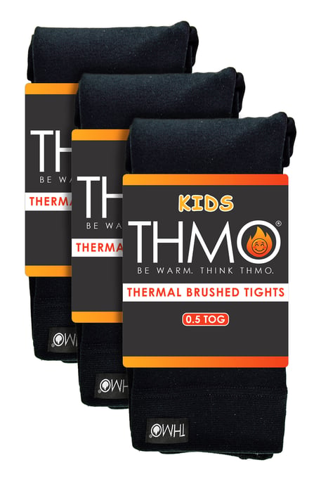 3-Paar Multipack Meisjes Thermoleggings voor de Winter | THMO | Zwarte Warme Leggings Ideaal voor School - Zwart - Image 2