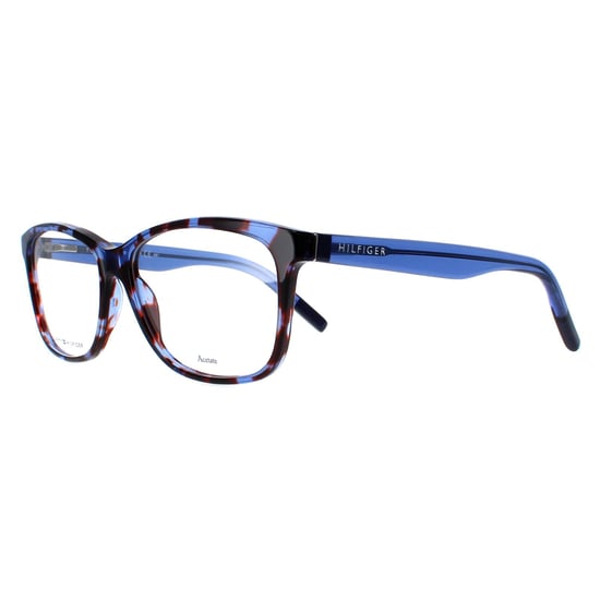Tommy Hilfiger Rectangle Womens Blue Tortoise Glasses