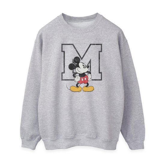 Disney Dames/Dames Klassiek M Mickey Mouse Sweatshirt (Heide Grijs) - Image 1