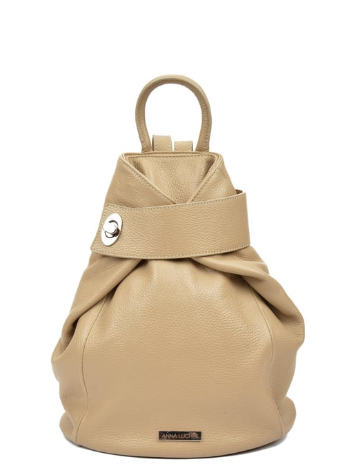 Anna Luchini SS22 AL 1083 Beige Rundleer Tas - Image 1