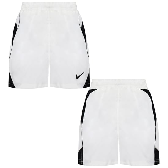 Nike Stretch Waist White/Black Graphic Logo Boys Shorts 217258 100