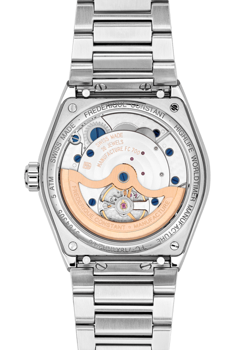 Frédérique Constant Highlife Worldtimer Heren Horloge Zilverkleurig FC-718N4NH6B - Image 2