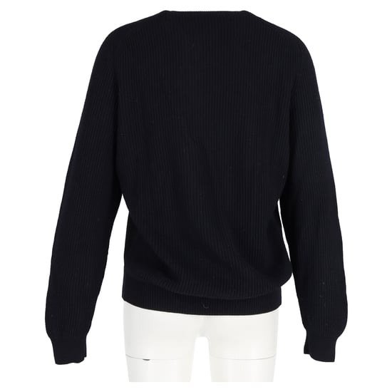 Hermès Embossed Print Knitted Sweater in Black Wool - Image 6