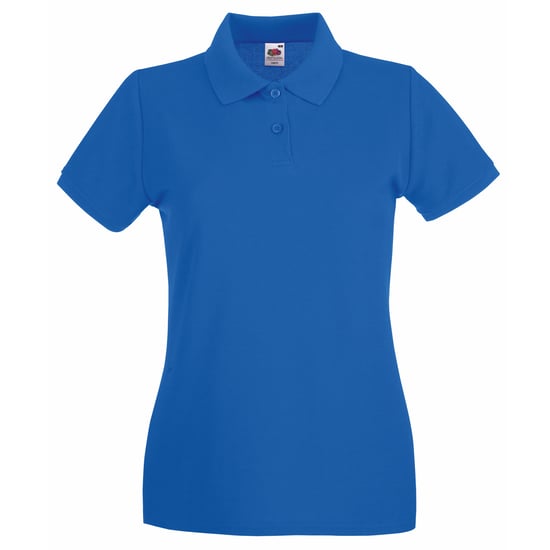 Fruit Of The Loom Ladies Lady-Fit Premium Short Sleeve Polo Shirt (Royal)
