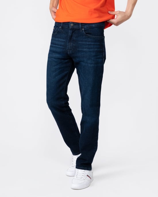 BOSS Orange Re.Maine Regular Fit Jeans in Donkerblauwe Comfort-Stretch Denim - Image 1
