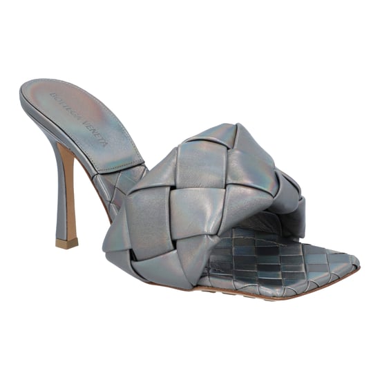 Bottega Veneta Metallic grijze Lido Mules - Image 1