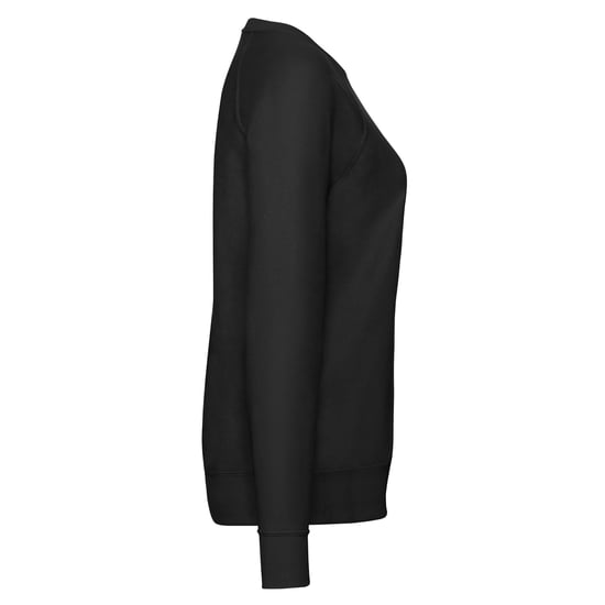 Fruit of the Loom Dames/Dames Lichtgewicht Lady Fit Raglan Sweatshirt (Zwart) - Image 3